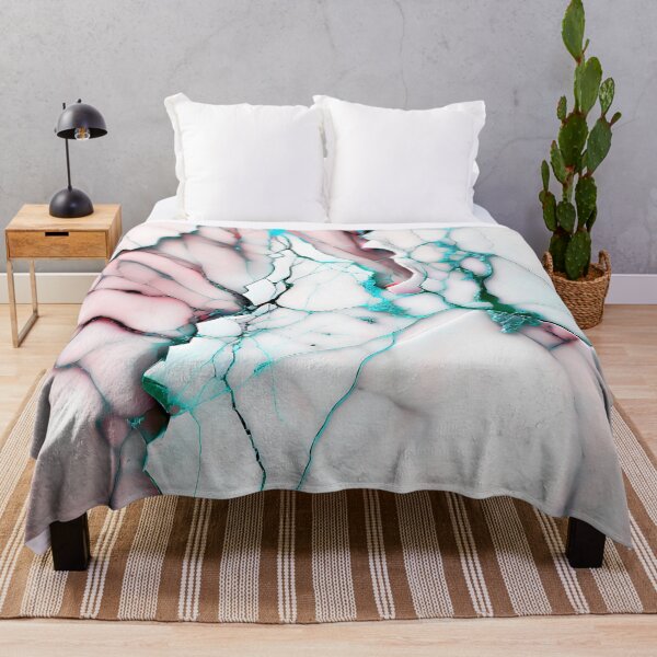 Item preview, Marble Abstract Design - Marble IMAGE PRINT ONLY - White Dusty Pink Cyan Decor designed and sold by Beachy.