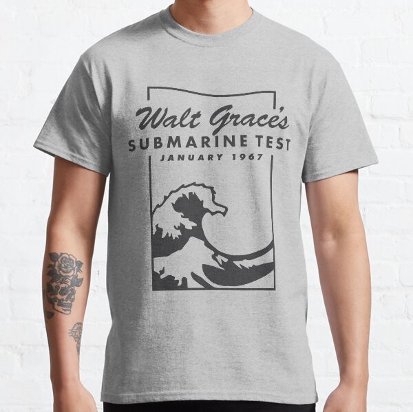 Walt Grace's Submarine X Emoji of a Wave | Black Version Classic T-Shirt