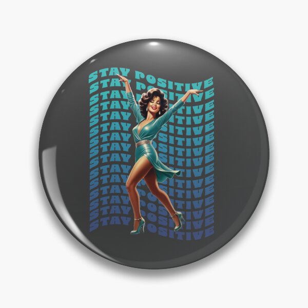 Item preview, STAY POSITIVE RETRO WOMAN ILLUSTRATION designed and sold by La Loca.