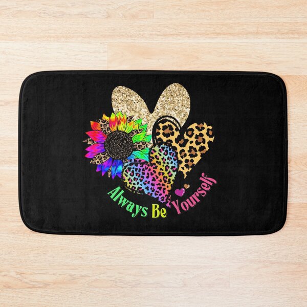 Item preview, Always Be Yourself  Colorful Leopard Print Floral Hearts Women Design designed and sold by Raise2Shine.