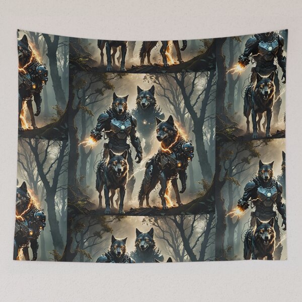 Item preview, Cyborg Wolf Corps On Patrol designed and sold by Patricia Howitt.