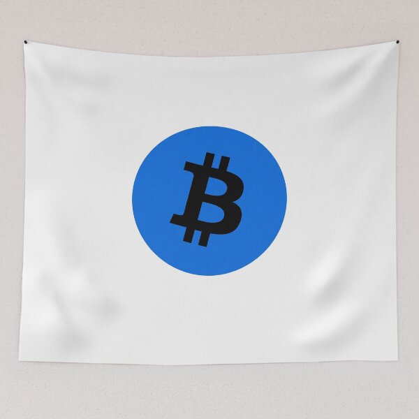 Item preview, Bitcoin Official Logo (Blue Black) Large Hoodie designed and sold by Rainwater Merch.