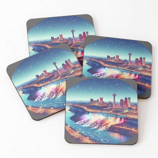 Item preview, Niagara Falls Night 3D Art Sketch ,  designed and sold by PaintMeWorld.