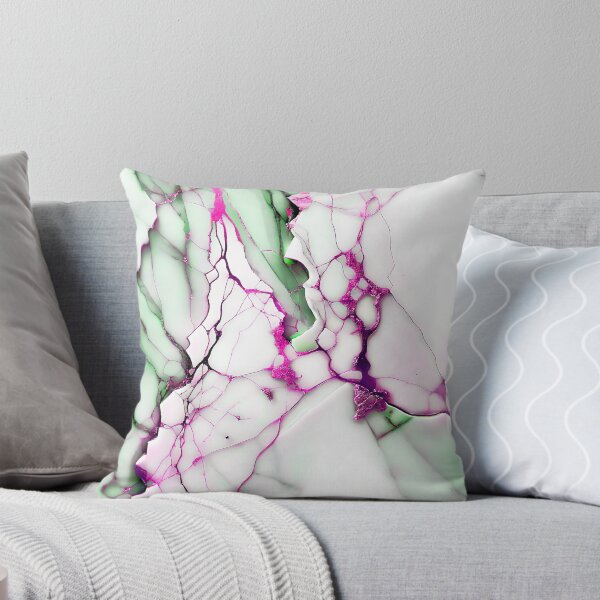 Item preview, Marble Abstract Design - Marble IMAGE PRINT ONLY - White Green Hot Pink Decor designed and sold by Beachy.