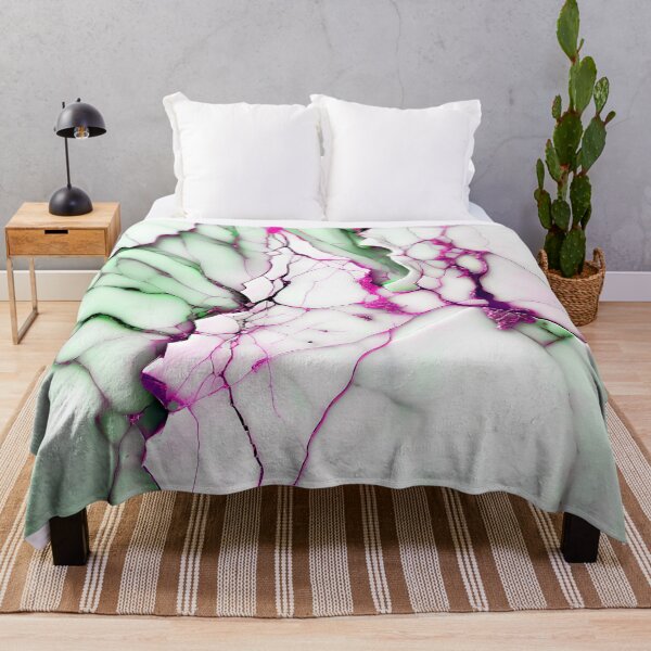 Item preview, Marble Abstract Design - Marble IMAGE PRINT ONLY - White Green Hot Pink Decor designed and sold by Beachy.