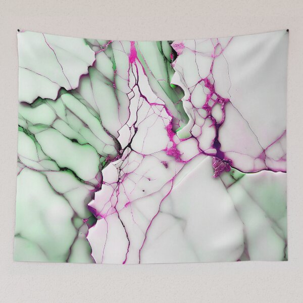 Item preview, Marble Abstract Design - Marble IMAGE PRINT ONLY - White Green Hot Pink Decor designed and sold by Beachy.
