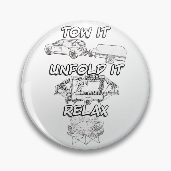 Item preview, Tow it, Unfold it, Relax - Black and White Trailer Tent 2 designed and sold by BeccaAelishe.