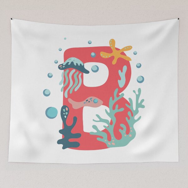Item preview, B - Marine underwater letter for names starting with B designed and sold by Deepness2023.