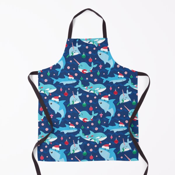 Item preview, Under The Sea Christmas Narwhal Shark Pattern designed and sold by SamAnnDesigns.