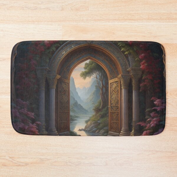 Item preview, Enchanted Floral Gateway Hidden Realm With Majestic Mountains designed and sold by EnchantedVista.