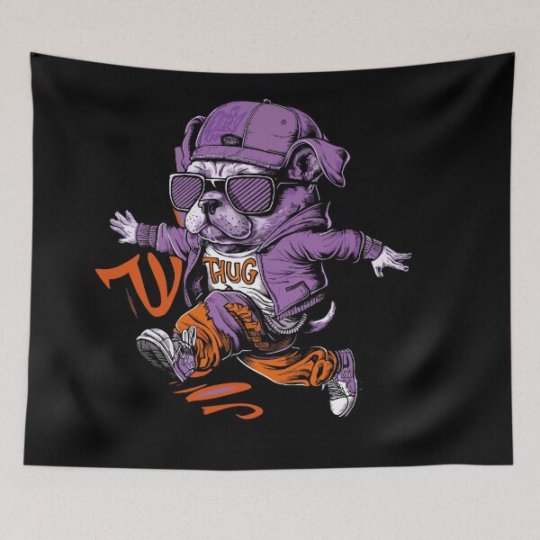 Item preview, Thug Life Pug Design in Vibrant Colors designed and sold by diegomenjivar92.