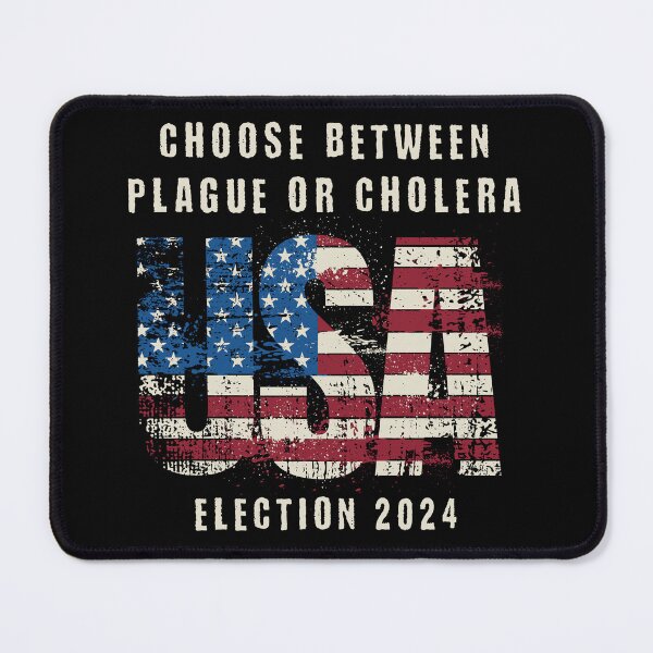 Item preview, USA election 2024 choose between plague or cholera, political humor, Biden and Trump, politicat satire designed and sold by Dahlann.
