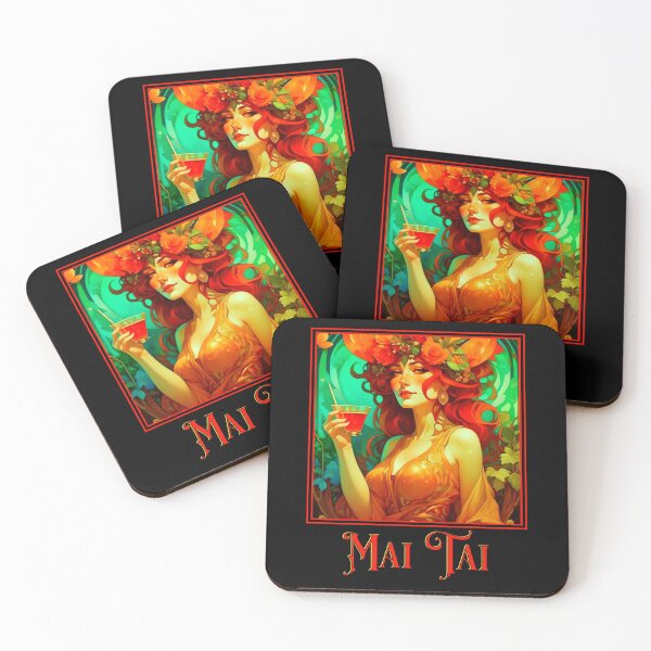 Item preview, Art Nouveau Mai Tai designed and sold by HolidayBug.
