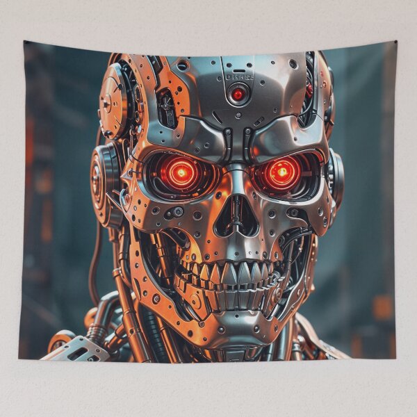 Item preview, Cool Futuristic Cyborg Killer Robot designed and sold by TheArtOfPat.