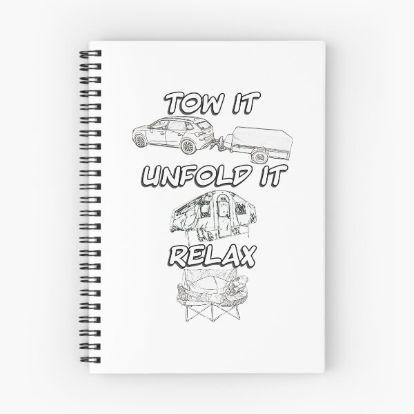 Item preview, Tow it, Unfold it, Relax - Black and White Trailer Tent 3 designed and sold by BeccaAelishe.