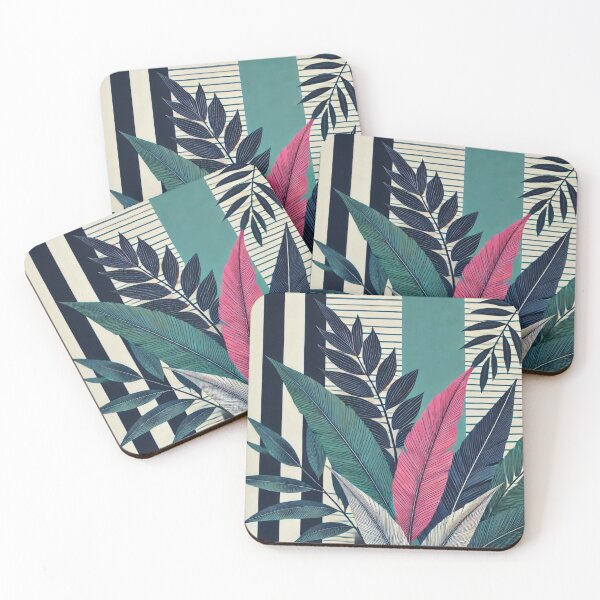 Item preview, Tropical Stripes - Exotic Leaves designed and sold by Marinaso.