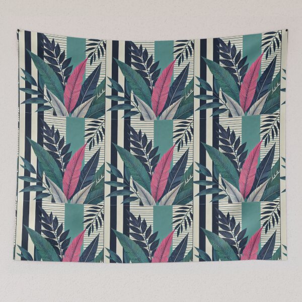 Item preview, Tropical Stripes - Exotic Leaves designed and sold by Marinaso.