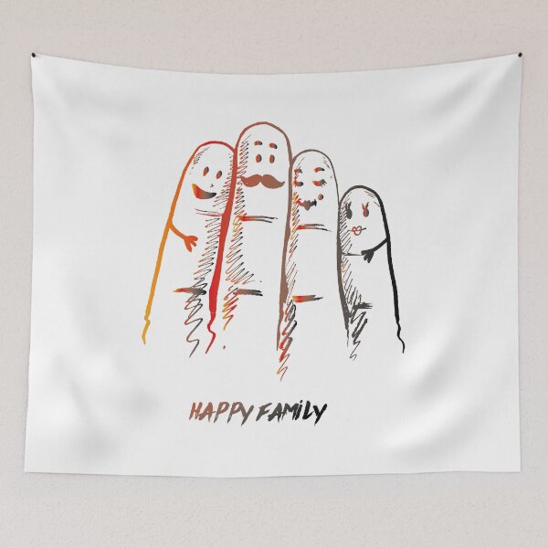 Item preview, Gesture Fingers Family people concept hands showing fingers with smiley faces designed and sold by ABteech.