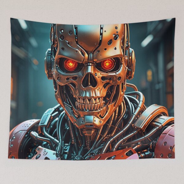 Item preview, Cool Futuristic Cyborg Killer Robot designed and sold by TheArtOfPat.