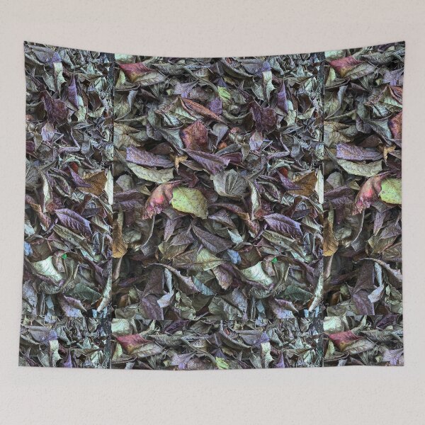 Item preview, 3D realistic texture of dry leaves mixed with green leaves, green and purple tones designed and sold by Carlos Gudino.