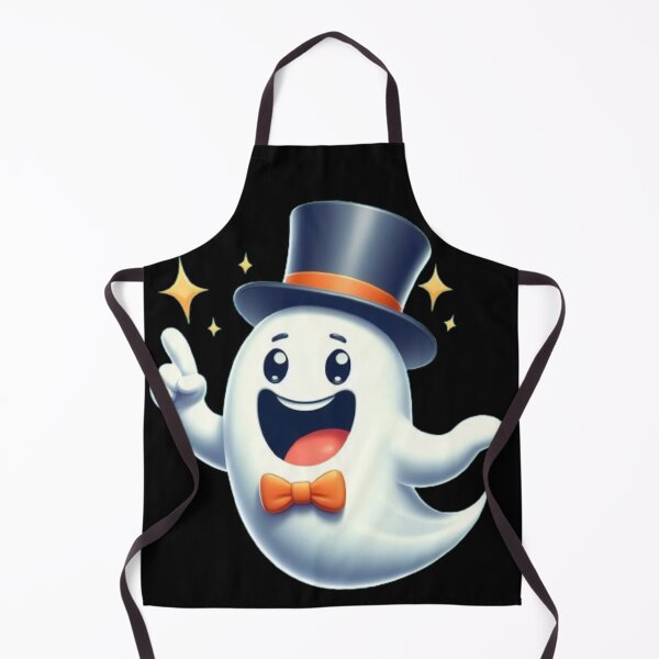 Item preview, Elegant magical funny ghost with an orange bow designed and sold by karina360.