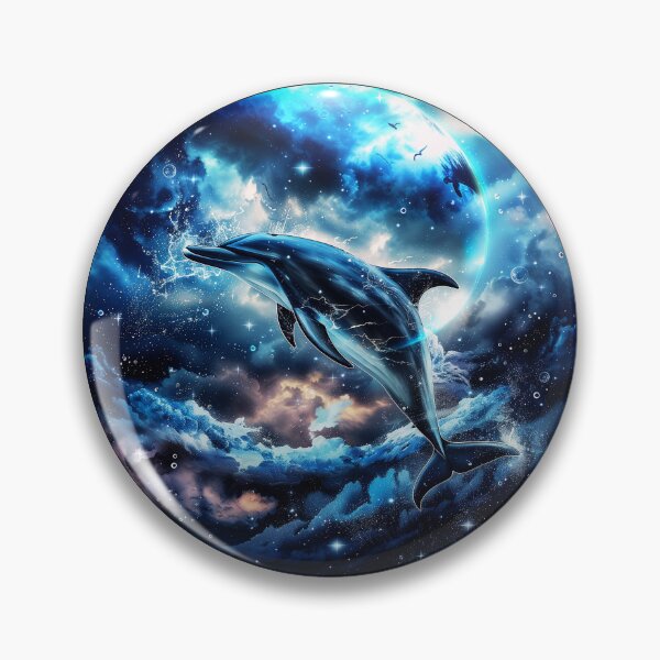 Artikelvorschau, Dunkler Delfin, Weltraumfarben, lustige Geschenke für Delfinliebhaber entworfen und verkauft von TheDarkStone.
