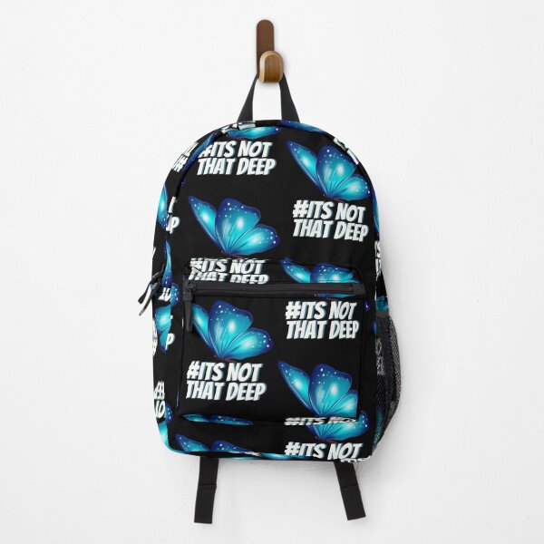 Item preview, Blue Butterfly Its Not That Deep Print designed and sold by IslandDrip.