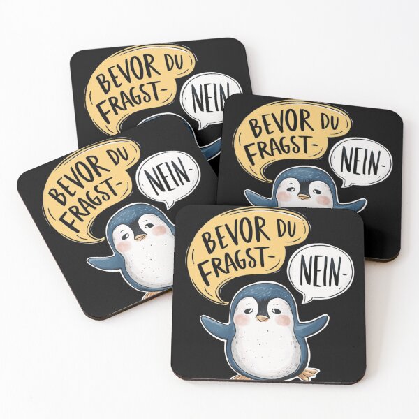 Item preview, Bevor du fragst Nein lustiges Design mit süßem Pinguin Germany designed and sold by SBAR33.