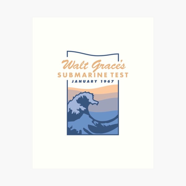 Walt Grace's Submarine Test X Emoji of a Wave | Poster Art Print