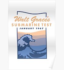 Walt Grace's Submarine Test X Emoji of a Wave | Poster Poster
