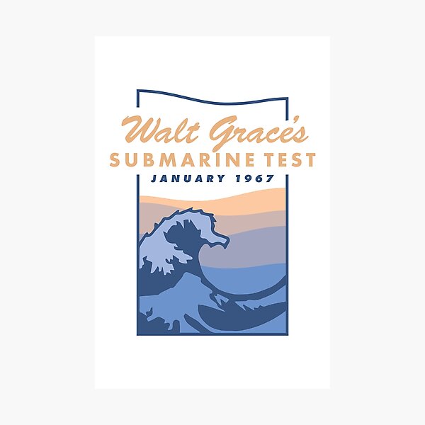 Walt Grace's Submarine Test X Emoji of a Wave | Poster Photographic Print