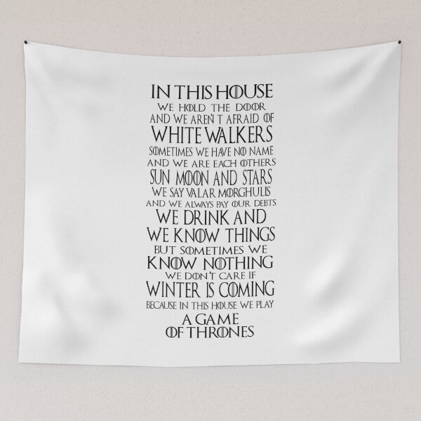 Item preview, In This House We do GOT White-Black designed and sold by TheCaliGirls.