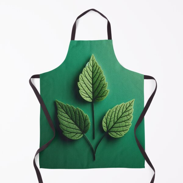 Item preview, Three green leaves with detailed veins on a textured green background designed and sold by homydesign.