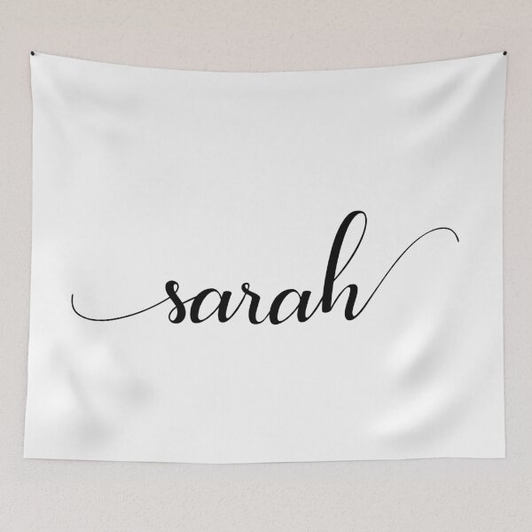 Item preview, Sarah - Custom name on delicate black cursive font designed and sold by To the Lua.