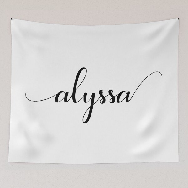 Item preview, Alyssa - Custom name on delicate black cursive font designed and sold by To the Lua.