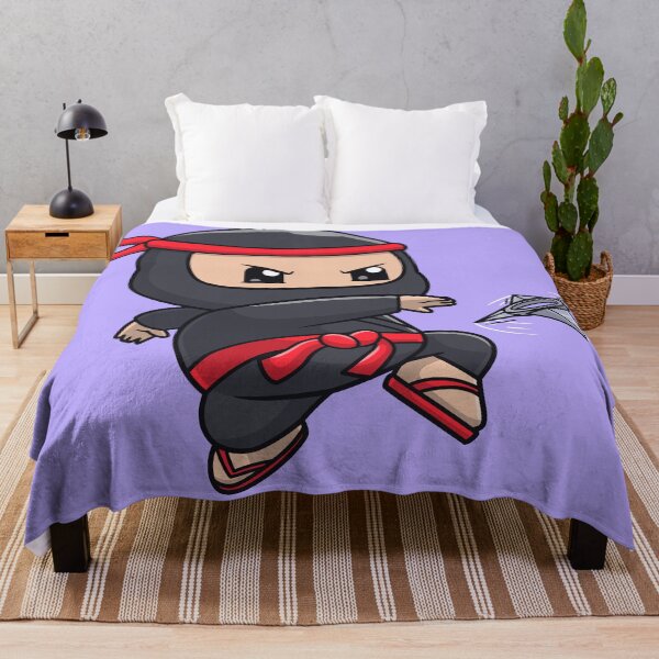 Item preview, Cute Ninja Fighter Holding Shuriken Cartoon Vector Icon - Adorable People and Holiday Illustration designed and sold by hjian8219.