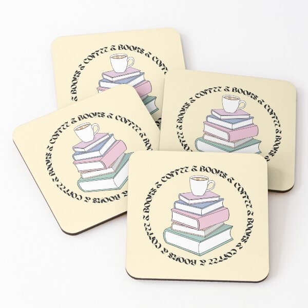Item preview, Books & Coffee (with text) designed and sold by Caitlin Kohrs.