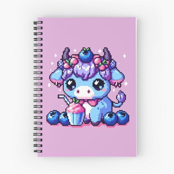 Item preview, Kawaii Berry Cow Pixel Art designed and sold by Vibrantpixel47.