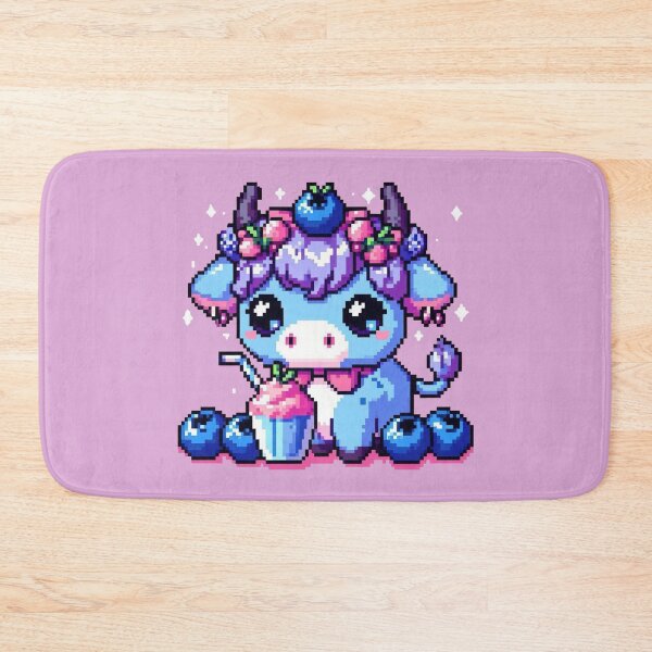 Item preview, Kawaii Berry Cow Pixel Art designed and sold by Vibrantpixel47.