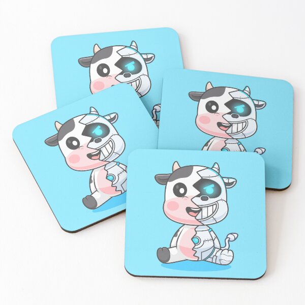 Item preview, Cute Cow Robot Cyborg Cartoon Vector Icon - Adorable Animal and Technology Illustration designed and sold by hjian8219.