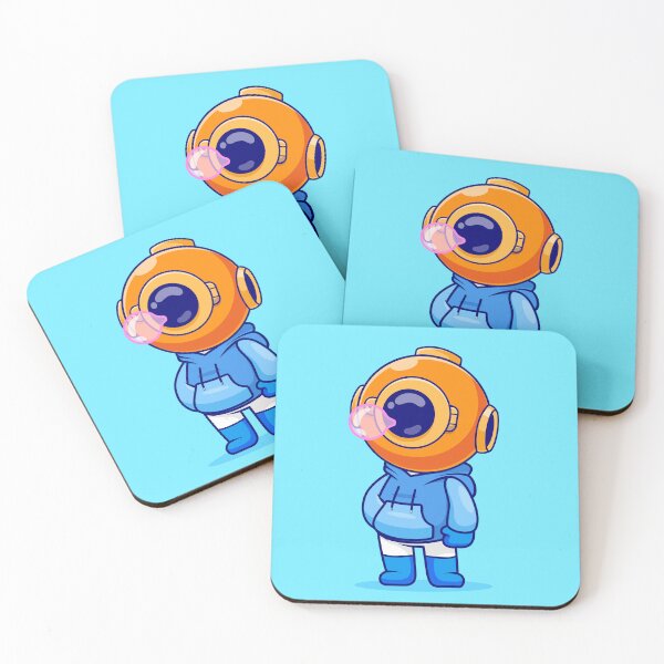 Item preview, Cute Diver Blowing Gum with Hoodie Cartoon Vector Icon - Adorable Science and Fashion Illustration designed and sold by hjian8219.