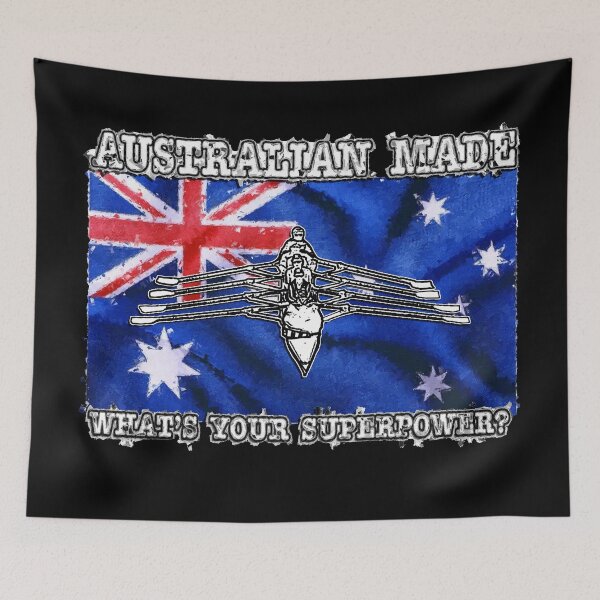 Item preview, Rowers Rowing Superpower on Australian Flag designed and sold by Michael van der Hoorn.