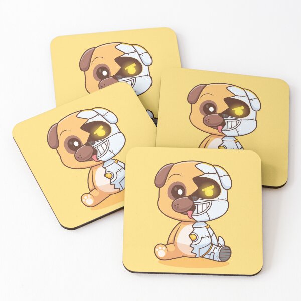 Item preview, Cute Pug Dog Robot Cyborg Cartoon Vector Icon - Adorable Animal and Technology Illustration designed and sold by hjian8219.