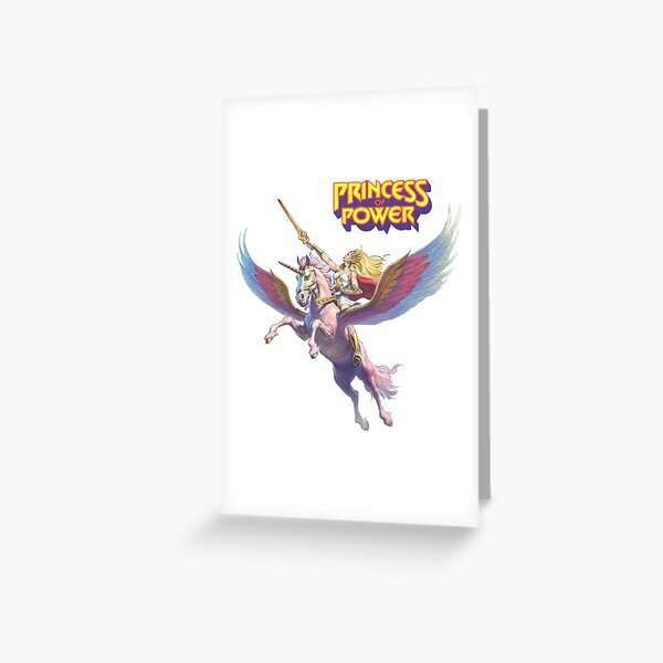 Item preview, Vintage Style SHE RA Card back Style Character art - She Ra on Swift Wind designed and sold by Michaelofthe80s.
