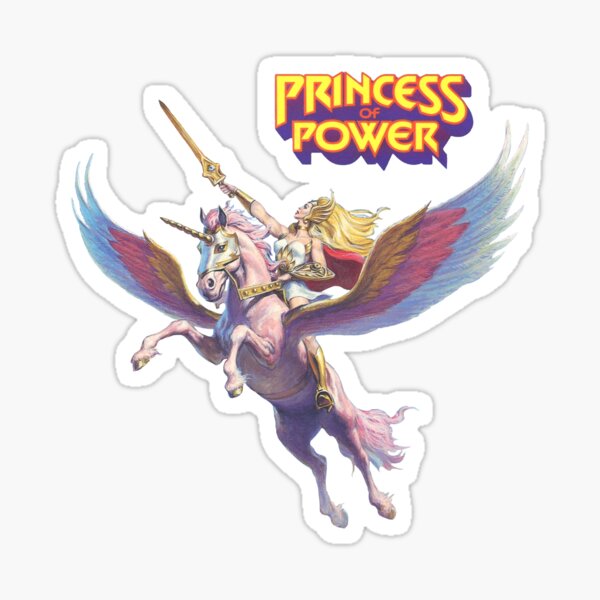 Item preview, Vintage Style SHE RA Card back Style Character art - She Ra on Swift Wind designed and sold by Michaelofthe80s.