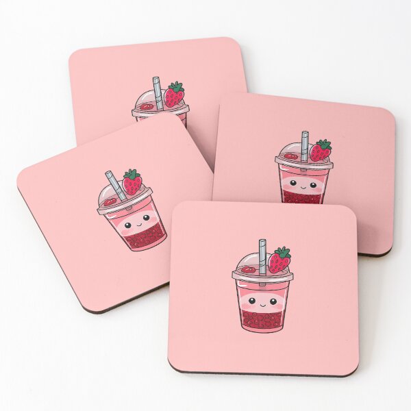Item preview, Strawberry Bubble Tea Kawaii designed and sold by canvadreamer444.