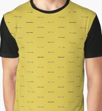 Stacheldraht über Gelb Grafik T-Shirt