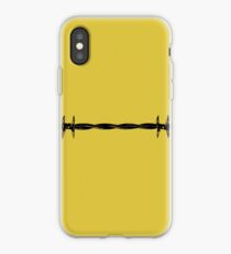 Barbed Wire over Yellow iPhone Case