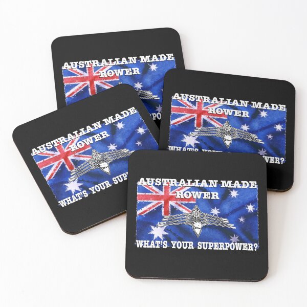 Item preview, Rowers Rowing with Superpowers on Australian Flag designed and sold by Michael van der Hoorn.