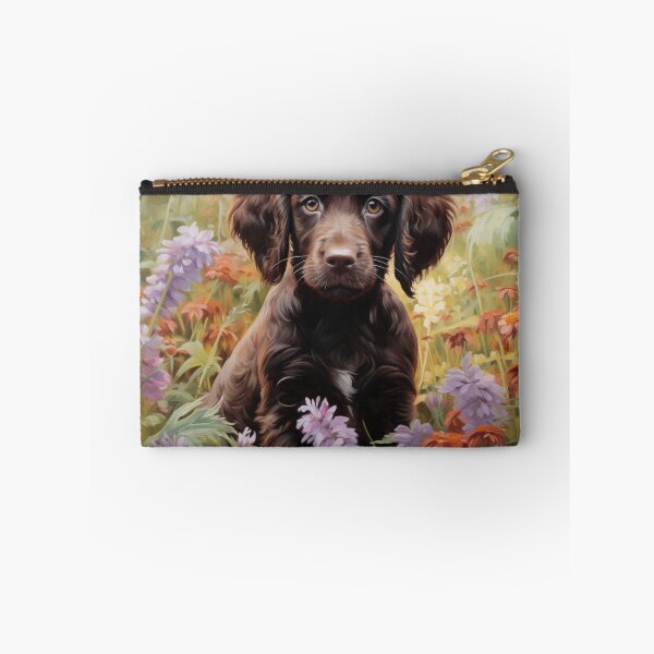 Item preview, Boykin Spaniel Puppy in a flower garden designed and sold by Samuelsboro.
